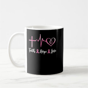 Faith Hope and Love Christian Breast Cancer Awaren Coffee Mug