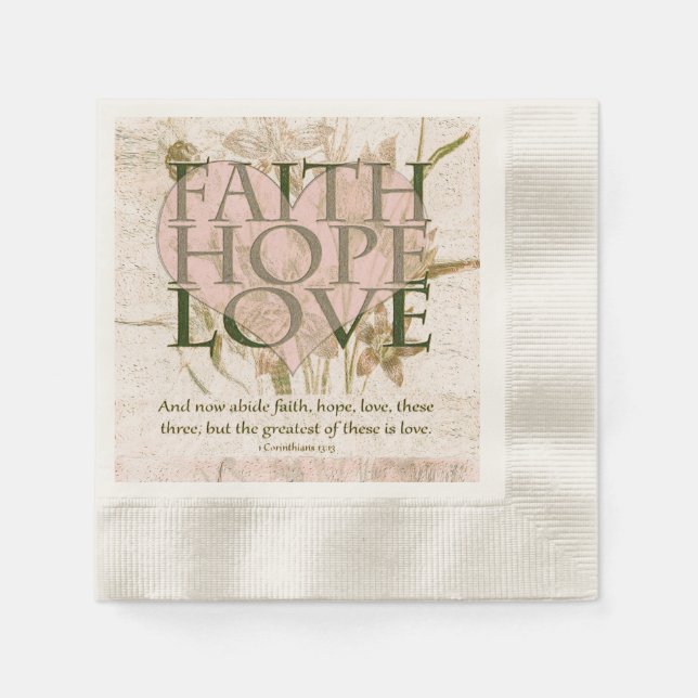 Faith, Hope and Love Napkin (Front)