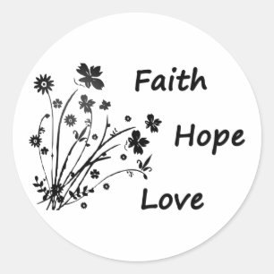 Faith Hope and Love Square Sticker