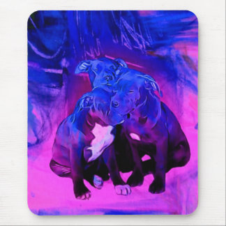 Faith Hope & Charity, Abused Pit Bull Dogs Mouse Mat