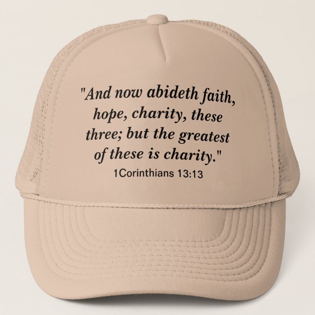 Faith, Hope, Charity Hat (Front)