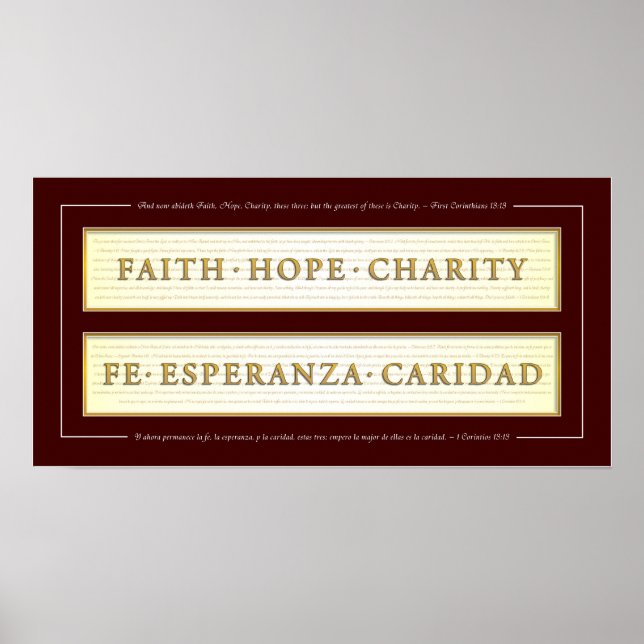 Faith, Hope, Charity in Spanish Poster (Front)