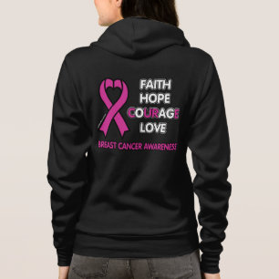 Faith Hope Courage Love...Breast Cancer Hoodie