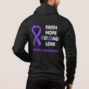 FAITH HOPE COURAGE LOVE...Epilepsy Hoodie