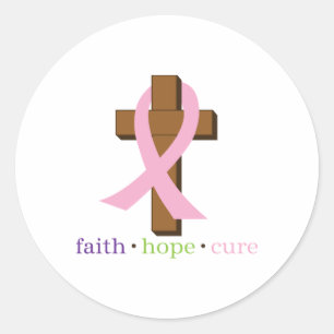 Faith Hope Cure Classic Round Sticker