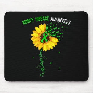 Faith Hope Cure Kidney Disease Awareness Cute Sunf Mouse Mat