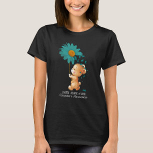 Faith Hope Cure Teal Tourette's Awareness T-Shirt