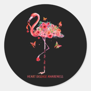 Faith Hope Fight Cure Heart Disease Awareness  Classic Round Sticker