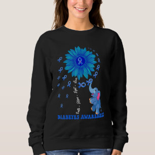 Faith Hope Fight Love Diabetes Awareness Elephant  Sweatshirt