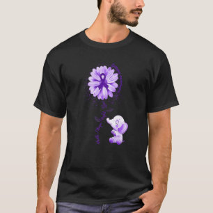 Faith Hope Fight Love Elephant Epilepsy Awareness T-Shirt