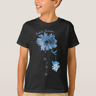 Faith Hope Fight Love Elephant Sunflower Diabetes T-Shirt