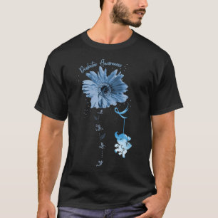 Faith Hope Fight Love Elephant Sunflower Diabetes T-Shirt