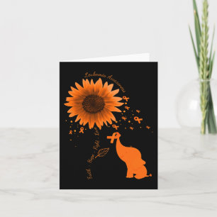 Faith Hope Fight Love Elephant Sunflower Leukaemia Card
