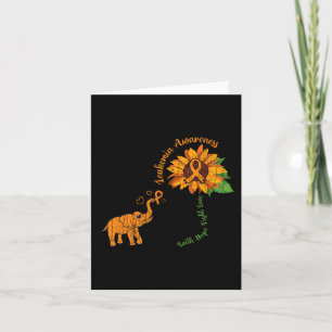 Faith Hope Fight Love Leukaemia Awareness Ribbon G Card