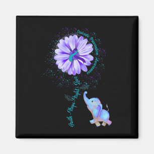 Faith Hope Fight Love Suicide Prevention Awareness Magnet