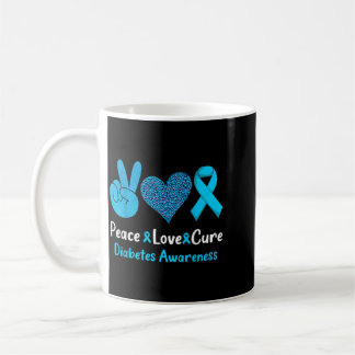 Faith Hope Healing Diabetes Awareness Leopard Men Coffee Mug