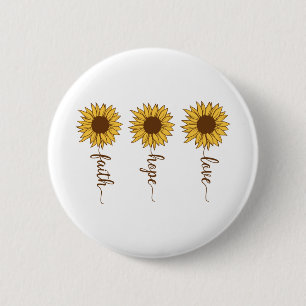 Faith Hope Love 6 Cm Round Badge