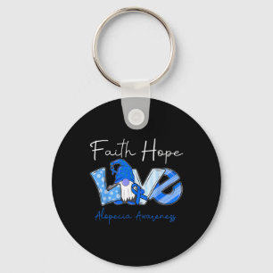 Faith Hope Love Alopecia Awareness 3 Key Ring