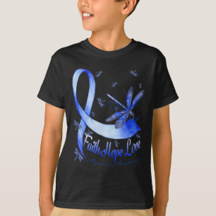 Faith Hope Love Alopecia Awareness Dragonfly T-Shirt