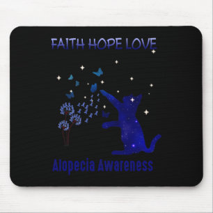 Faith Hope Love Alopecia Awareness Mouse Mat
