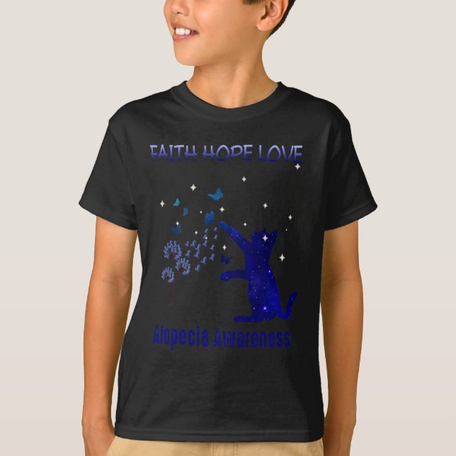 Faith Hope Love Alopecia Awareness  T-Shirt (Front)