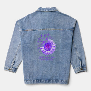 Faith Hope Love Alzheimer's Awareness Survivor Fig Denim Jacket