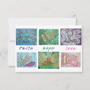 Faith Hope Love Angel Word Collage Invite