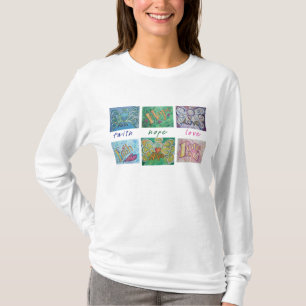 Faith Hope Love Angel Word Collage T-shirt (Front)
