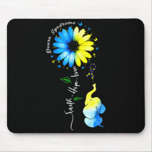 Faith Hope Love Awareness Down's Syndrome The Blue Mouse Mat