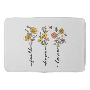 Faith-Hope-Love Bath Mat