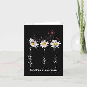 Faith Hope Love Blood Cancer Awareness  Flower Gif Card