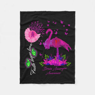 Faith Hope Love Brain Aneurysm Awareness Fleece Blanket