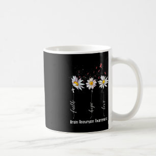Faith Hope Love Brain Aneurysm Awareness Flower G Coffee Mug