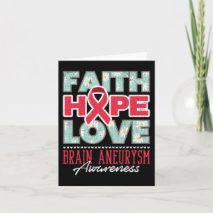 Faith Hope Love Brain Aneurysm Awareness Support G Card