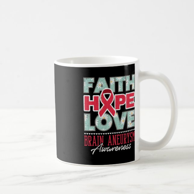 Faith Hope Love Brain Aneurysm Awareness Support G Coffee Mug (Right)