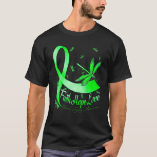 Faith Hope Love Brain Injury Awareness Dragonfly T-Shirt