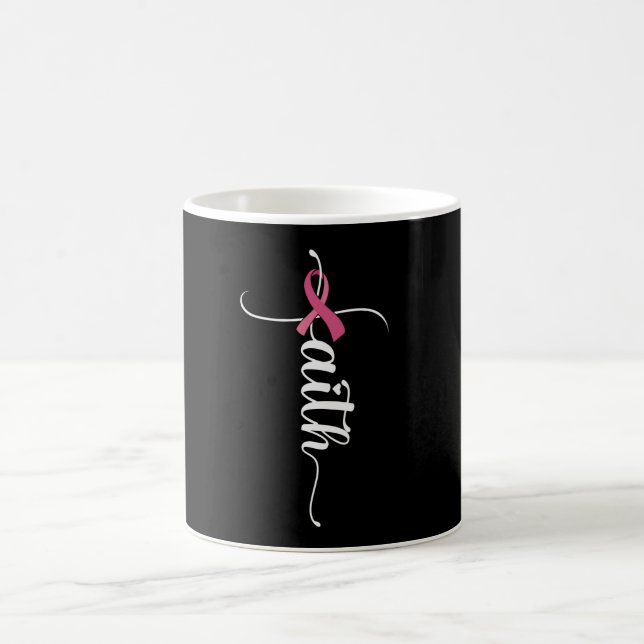 Faith Hope Love Breast Cancer Awareness Christian Coffee Mug (Center)