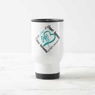 Faith Hope Love Butterfly - PKD Awareness Travel Mug