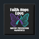 Faith Hope Love Butterfly Suicide Prevention Aware Magnet<br><div class="desc">Faith Hope Love Butterfly Suicide Prevention Awareness</div>