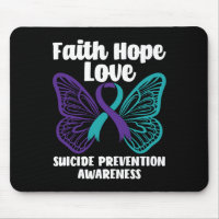 Faith Hope Love Butterfly Suicide Prevention Aware
