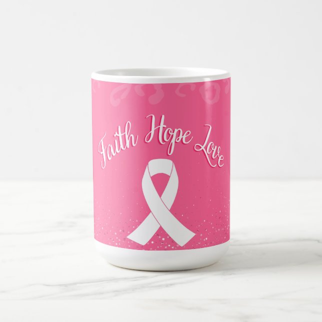 Faith Hope Love Cancer Survivor Coffee Mug (Center)