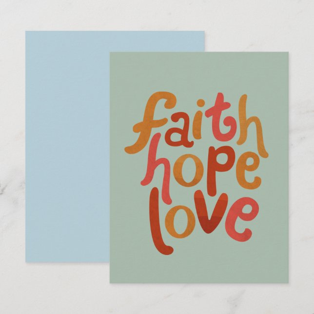 Faith Hope Love Card (Front/Back)