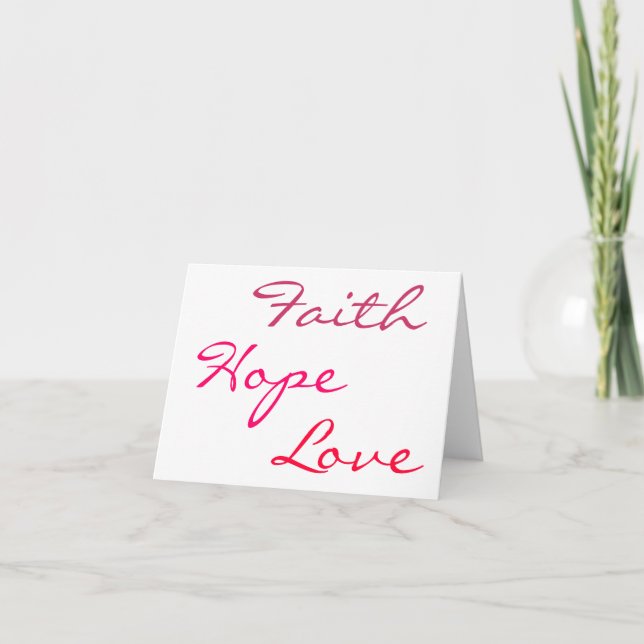 Faith, Hope, Love Card (Front)