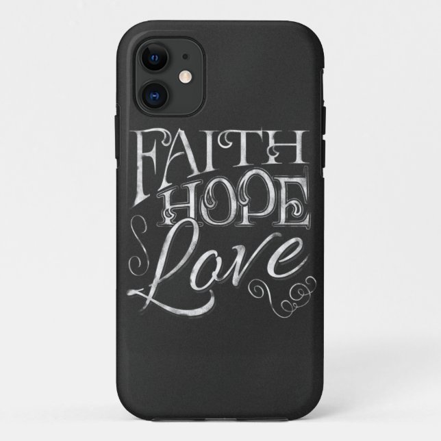 Faith, Hope, Love Chalkboard iPhone 5/5S Case (Back)