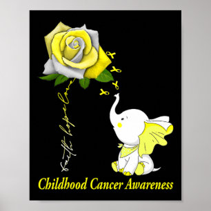 Faith Hope Love Childhood Cancer Awareness  Poster