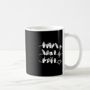 Faith Hope Love - Christian Religion Heartbeat Cro Coffee Mug