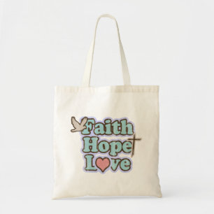 Faith Hope Love Christian Tote Bag