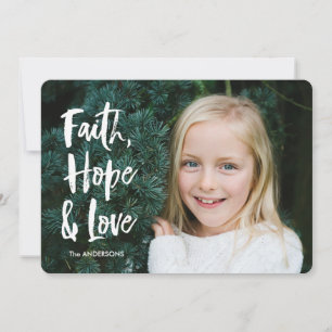 Faith Hope Love Christmas Card