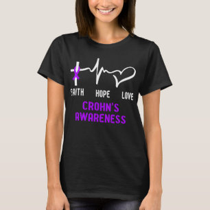 Faith Hope Love Crohn's Disease Awareness T-Shirt
