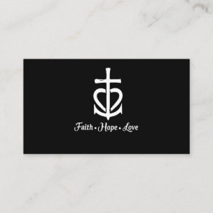 Faith Hope Love Cross Anchor Heart Jesus Business Card